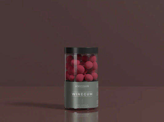 Winegum, white chocolate, raspberry/ginger 250 g
